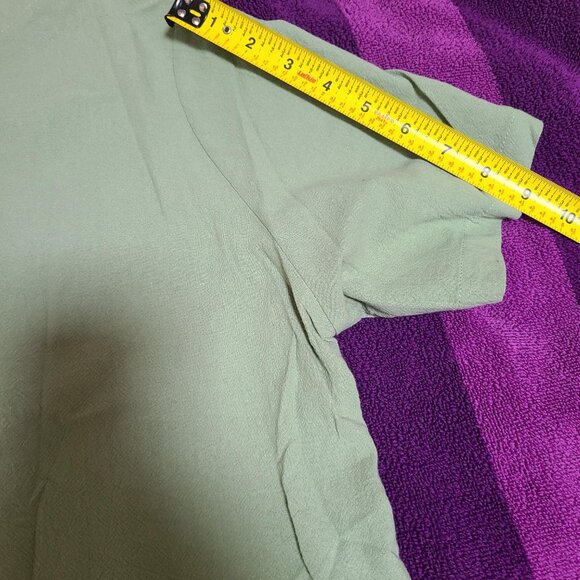 Green and White XL Cotton Swing Top with Daisy Beatles LET IT BE NWOT - Picture 8 of 13